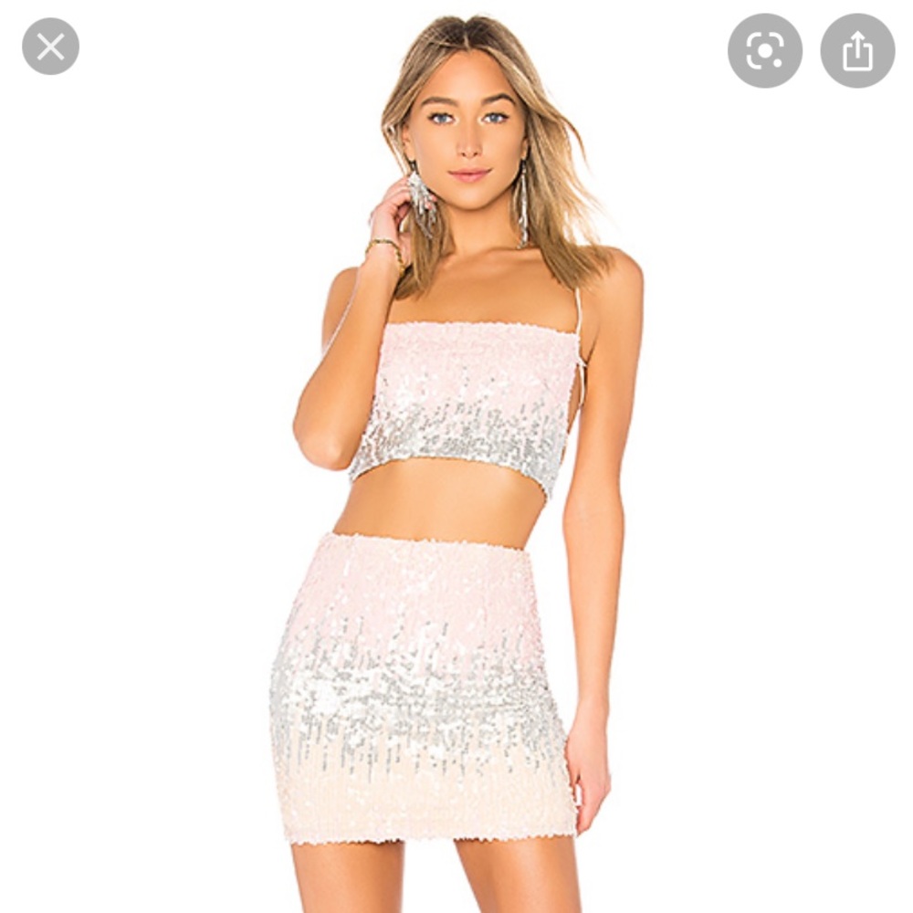 Aubree Sequin Set in Pink Multi